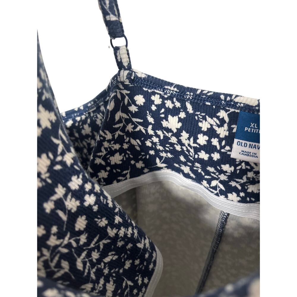 Old Navy XL Petite Blue Floral Sleeveless Mini Dress Women’s Stretch Casual - Picture 4 of 8
